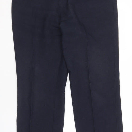 Greenwoods Men's Black Polyester Formal Trousers