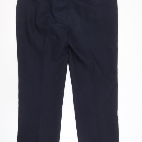 Greenwoods Men's Black Polyester Formal Trousers