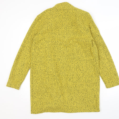 M&Co Women's Yellow Collared Cardigan, Size 10