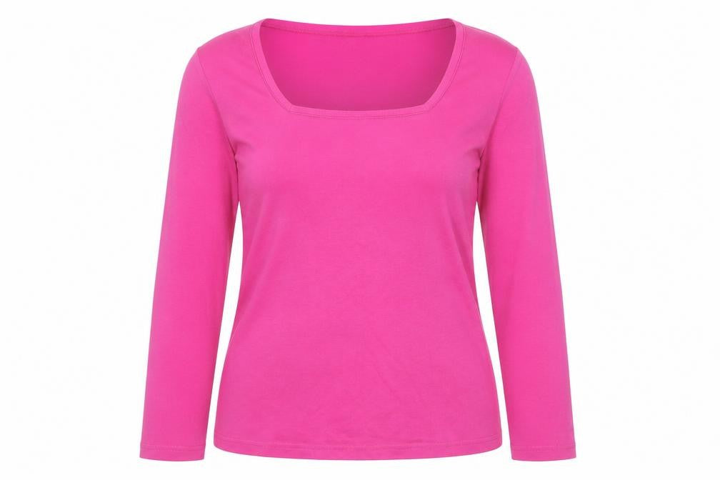 Front view of Cotton Traders Pink Women's T-Shirt, size 10/12