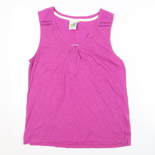 Weird Fish Women's Pink Tank Top Size 16 Sleeveless Cotton