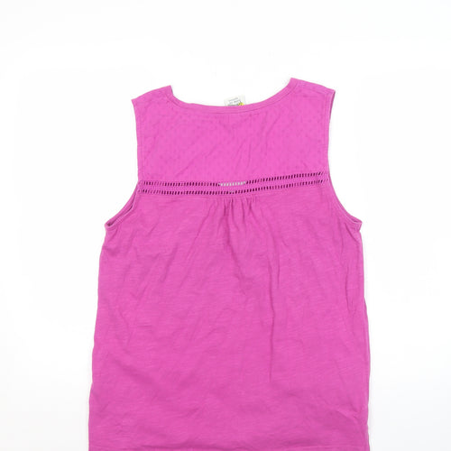 Weird Fish Women's Pink Tank Top Size 16 Sleeveless Cotton