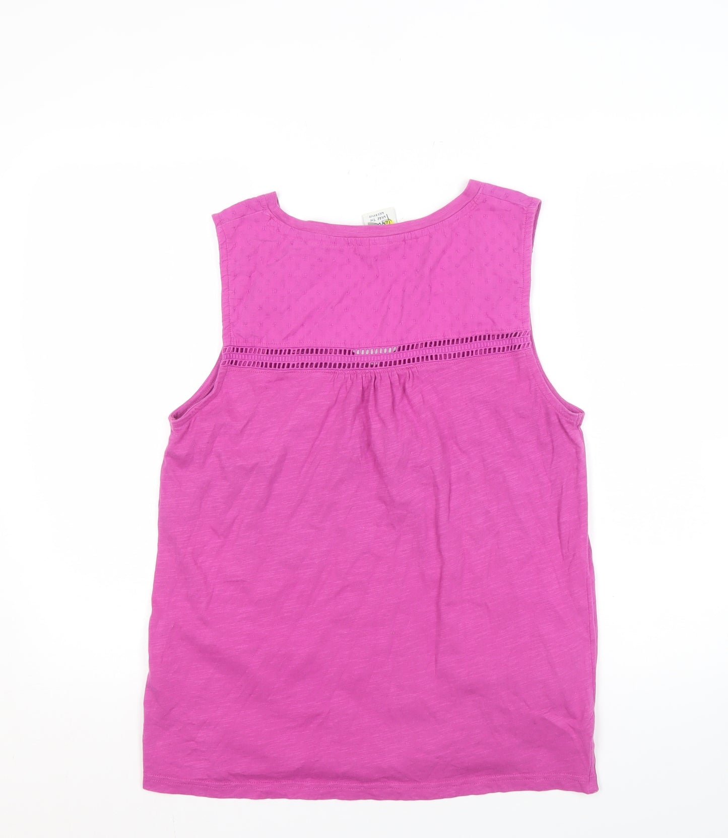 Weird Fish Women's Pink Tank Top Size 16 Sleeveless Cotton