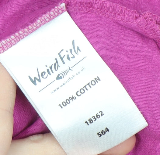 Weird Fish Women's Pink Tank Top Size 16 Sleeveless Cotton