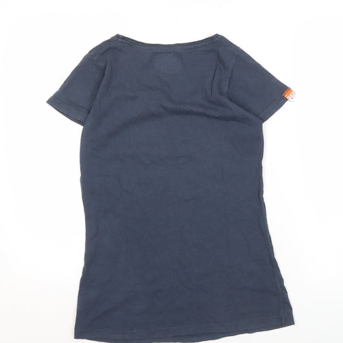 Superdry Blue Women's M T-Shirt - Cotton Race Theme