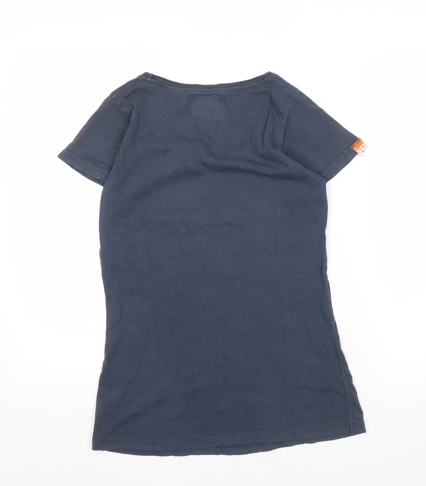 Superdry Blue Women's M T-Shirt - Cotton Race Theme