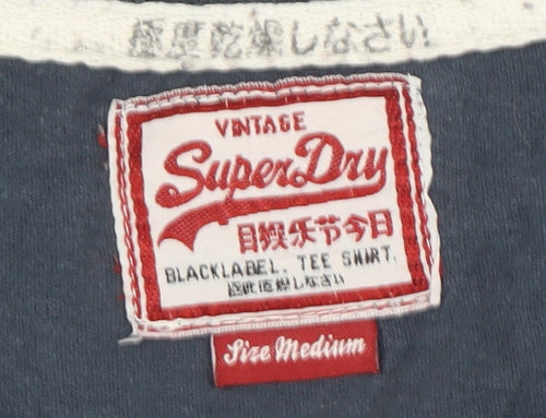 Superdry Blue Women's M T-Shirt - Cotton Race Theme