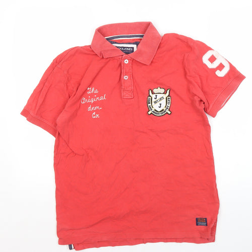 Jack & Jones Men's Red Polo Shirt M