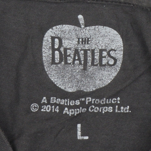 The Beatles Men's Black Large Graphic T-Shirt