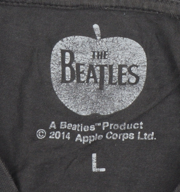 The Beatles Men's Black Large Graphic T-Shirt