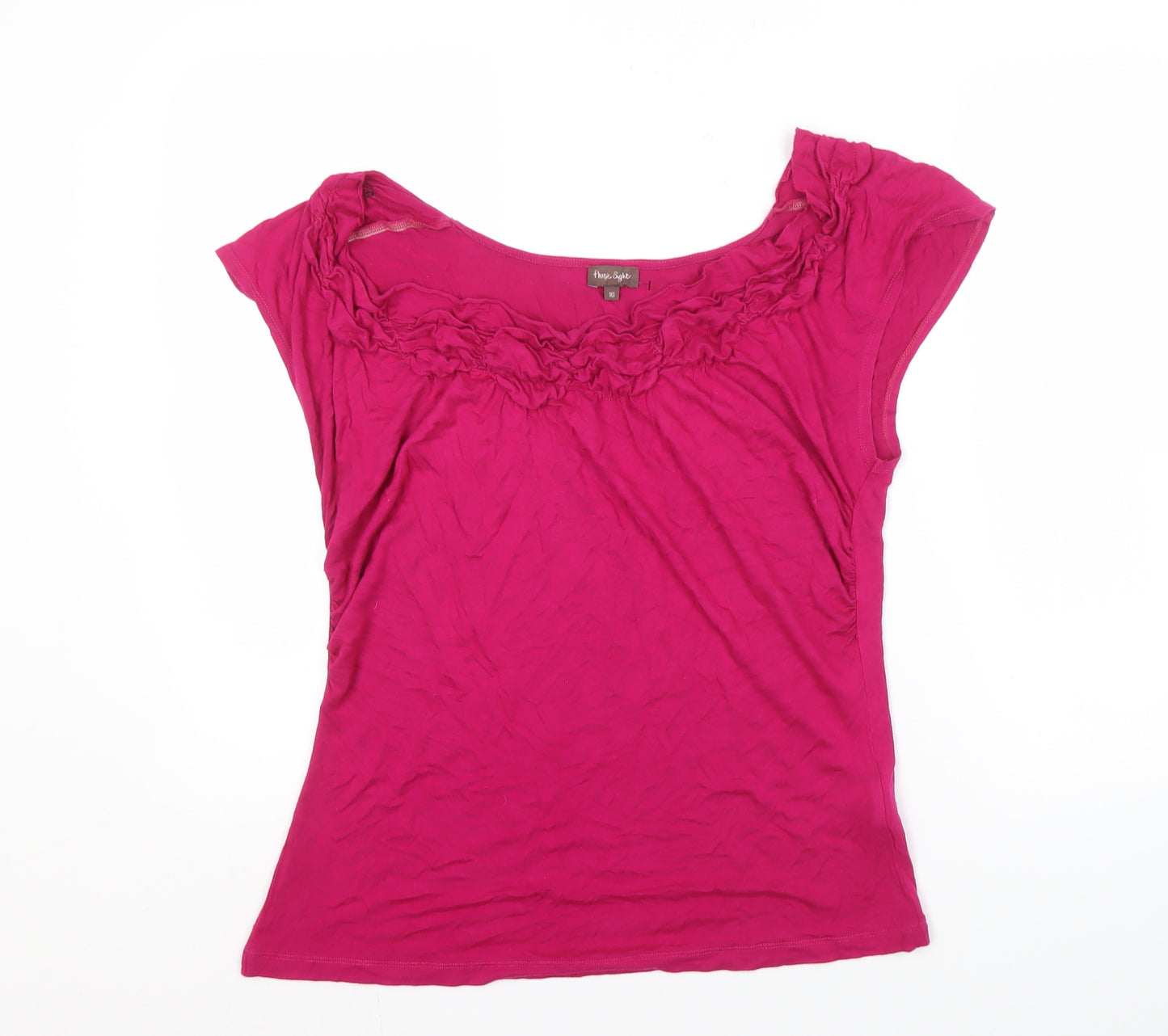 Phase Eight Pink Scoop Neck Short Sleeve Top Size 16
