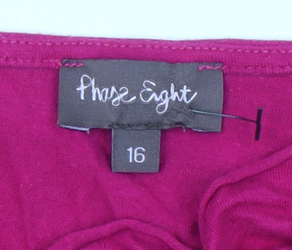 Phase Eight Pink Scoop Neck Short Sleeve Top Size 16