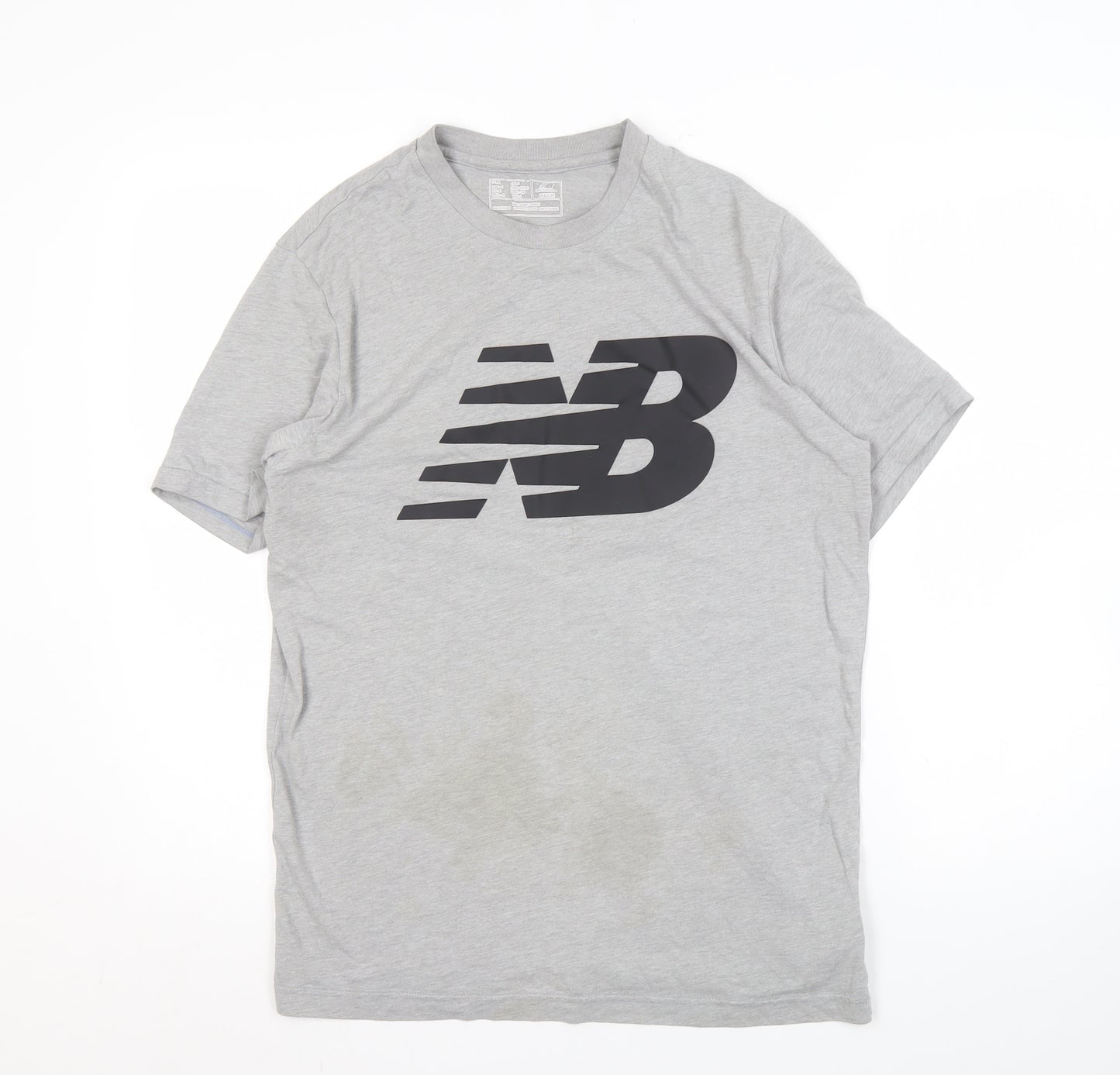 New Balance Men's Grey Logo T-Shirt Size M
