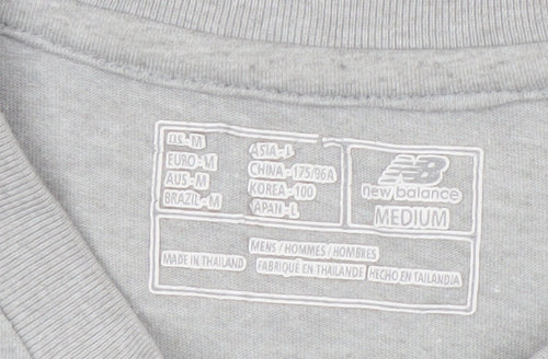 New Balance Men's Grey Logo T-Shirt Size M