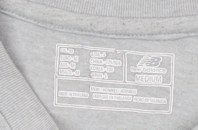 New Balance Men's Grey Logo T-Shirt Size M