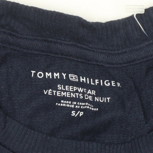 Tommy Hilfiger Men's Blue S Embroidered Pullover Jumper