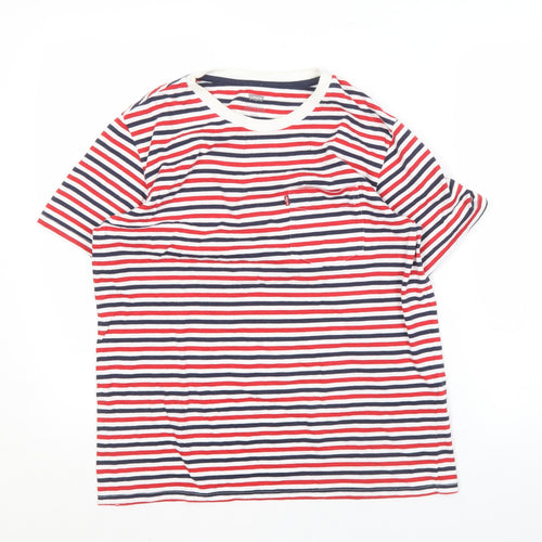 Levi's Men's Striped Multicoloured Cotton T-Shirt Size S