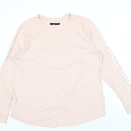 Abercrombie & Fitch Men's Pink Long Sleeve Shirt L