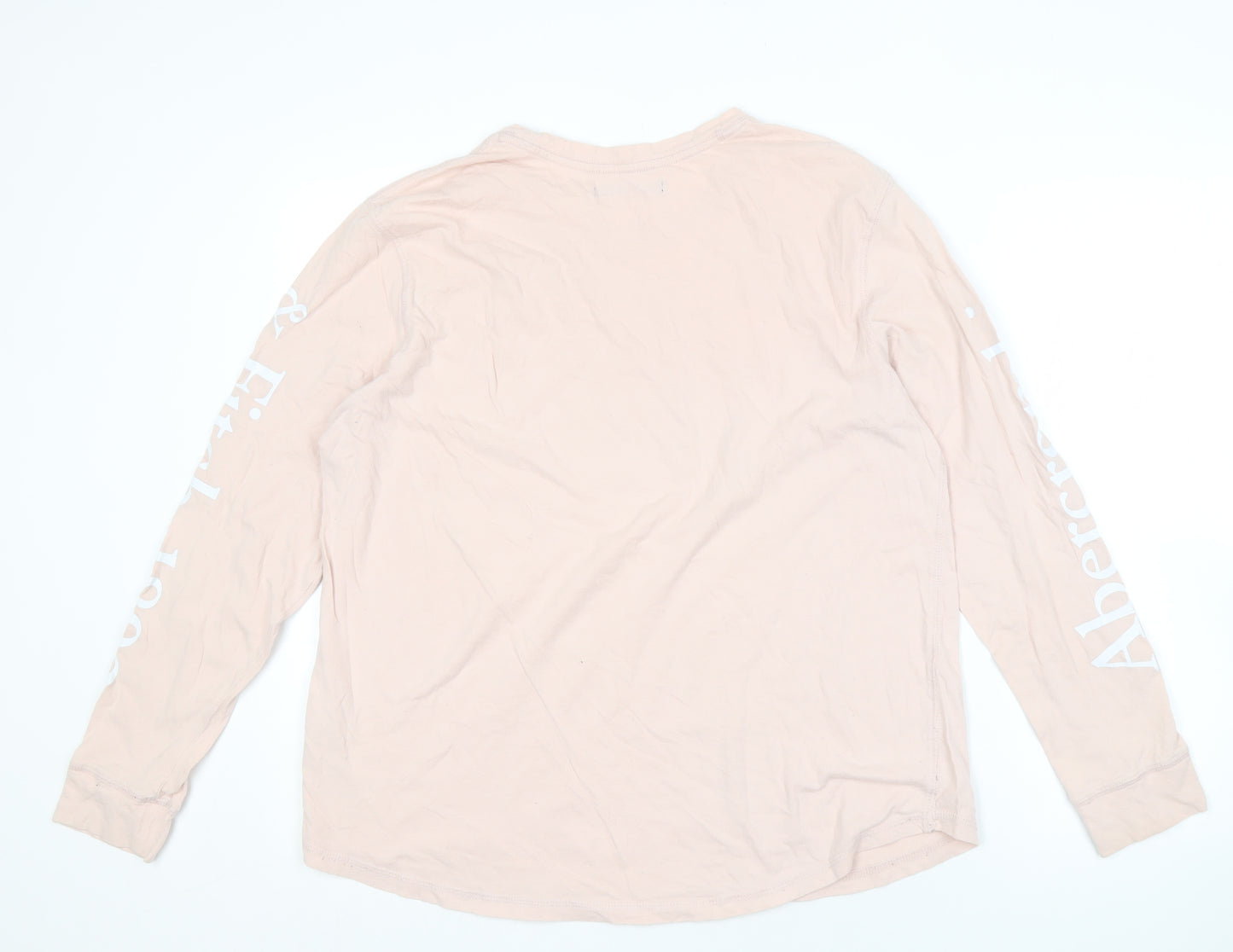 Abercrombie & Fitch Men's Pink Long Sleeve Shirt L