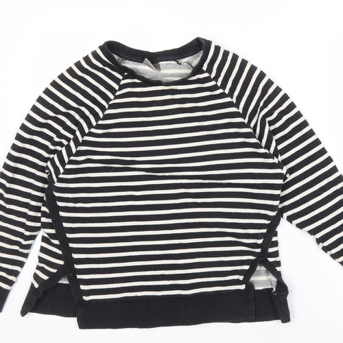Vero Moda Women's Black Striped Pullover Sweatshirt S