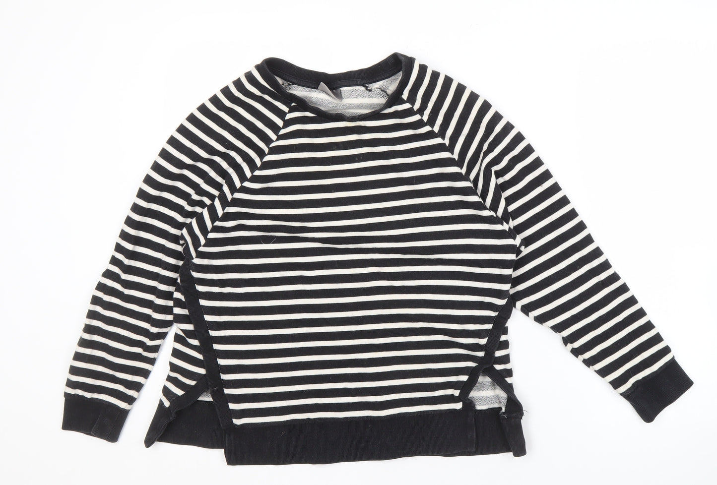 Vero Moda Women's Black Striped Pullover Sweatshirt S