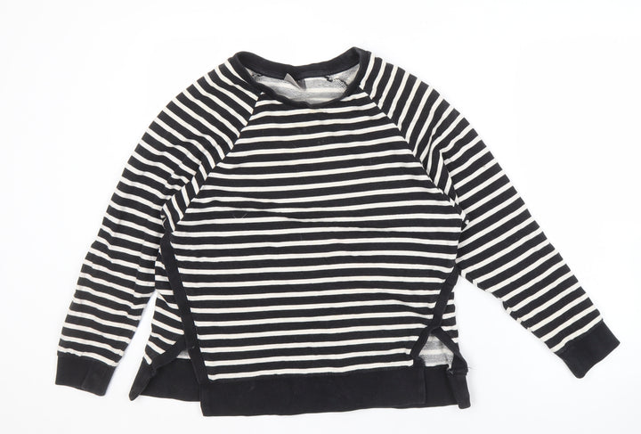 Vero Moda Women's Black Striped Pullover Sweatshirt S