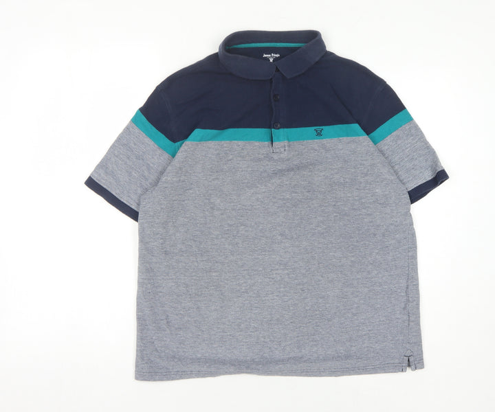 James Pringle Men's Multicoloured Polo Shirt L