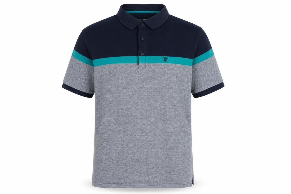 Front view of James Pringle Men's Multicoloured Polo Shirt L