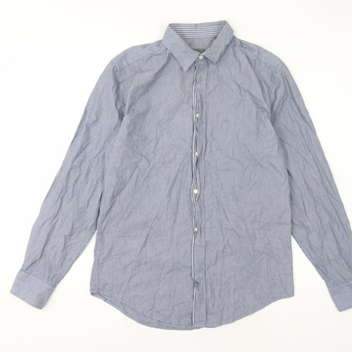 Calvin Klein Men's Small Blue Striped Shirt
