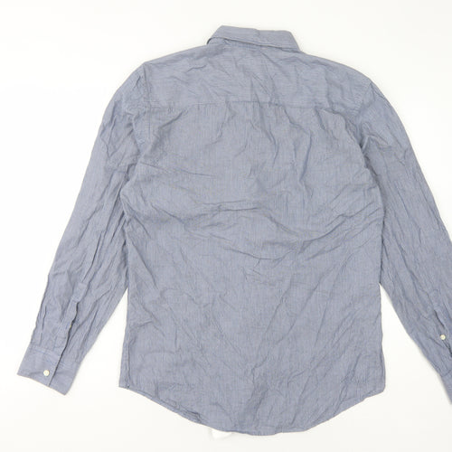 Calvin Klein Men's Small Blue Striped Shirt