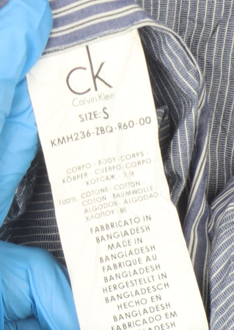 Calvin Klein Men's Small Blue Striped Shirt