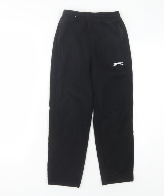 Slazenger Boys Black Sweatpants 7 Years Elastic Waist