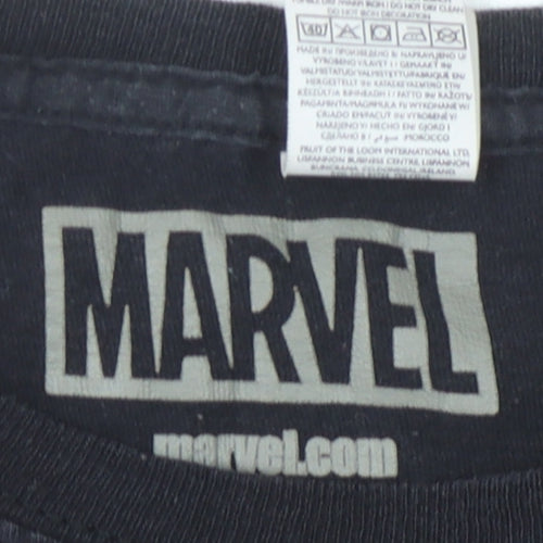 Marvel Boys Black Groot Graphic T-Shirt 12-13 Years Cotton