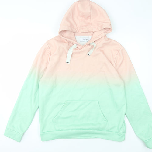Hype Teens Pink Green Pullover Hoodie Size 16