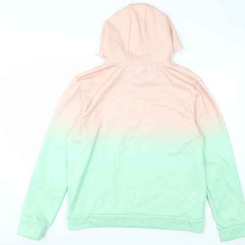 Hype Teens Pink Green Pullover Hoodie Size 16
