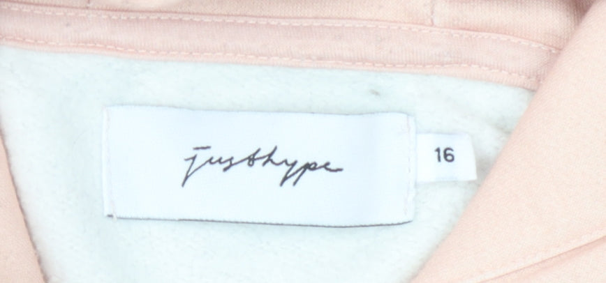 Hype Teens Pink Green Pullover Hoodie Size 16