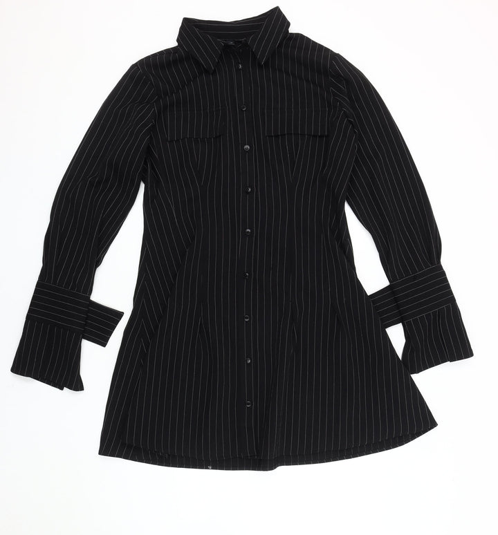 ASOS DESIGN Women's Black Button-Up Shirt Size 14