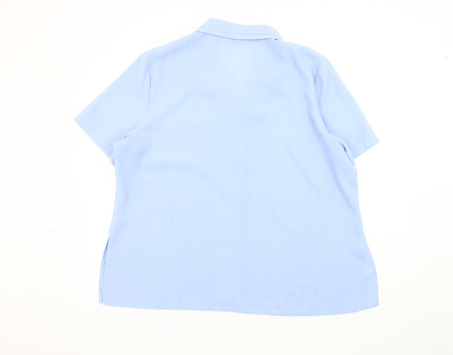 Bon Marché Women's Blue Button-Up Shirt Size 22