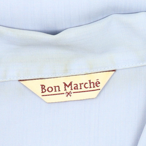 Bon Marché Women's Blue Button-Up Shirt Size 22