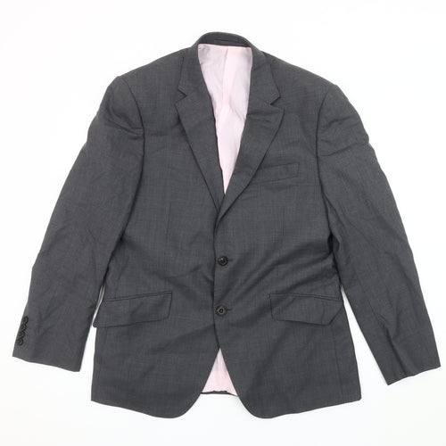 Marks and Spencer Men's Grey 38S Wool Suit Jacket