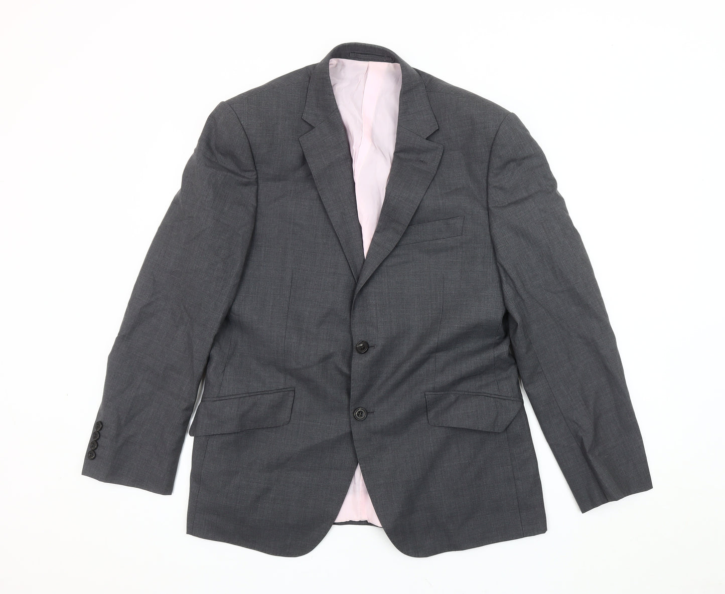 Marks and Spencer Men's Grey 38S Wool Suit Jacket