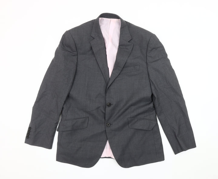 Marks and Spencer Men's Grey 38S Wool Suit Jacket
