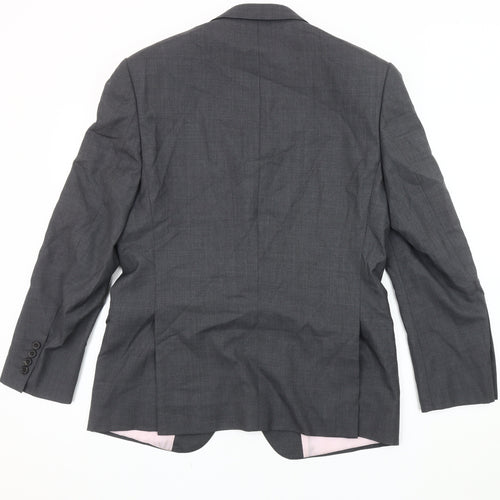 Marks and Spencer Men's Grey 38S Wool Suit Jacket
