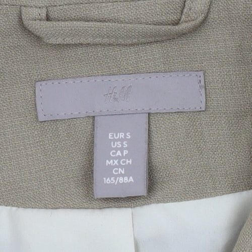 H&M Women's Beige Linen Jacket Dress Size 8