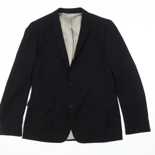Topman Men's Black Blazer, Size 42, Formal Classic Jacket