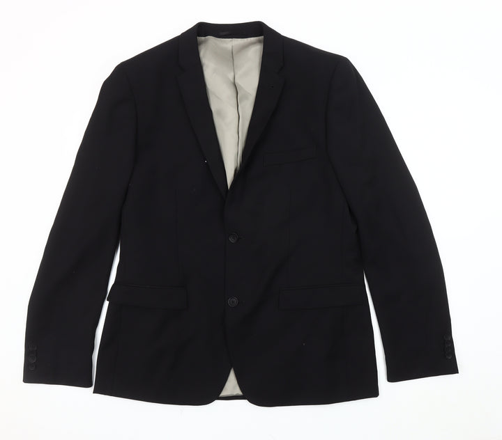 Topman Men's Black Blazer, Size 42, Formal Classic Jacket