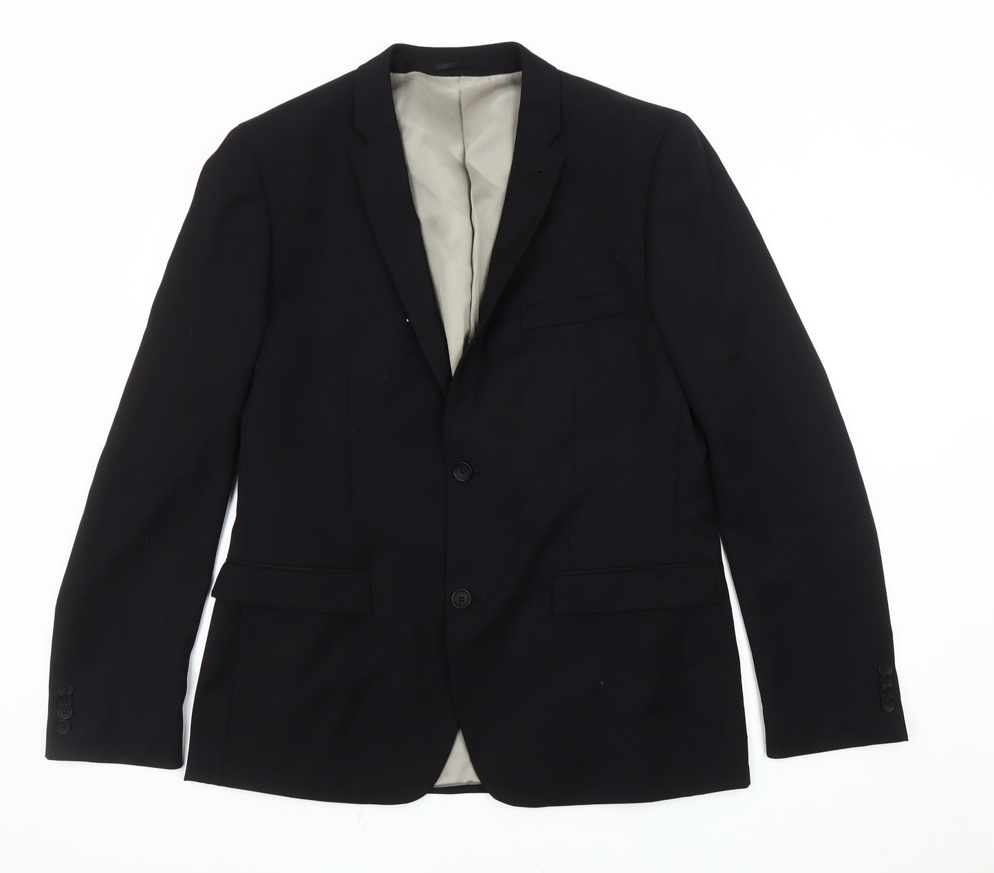 Topman Men's Black Blazer, Size 42, Formal Classic Jacket