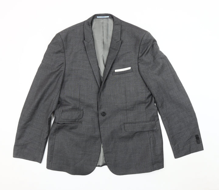 Burton Menswear Grey Slim Fit Blazer 42R