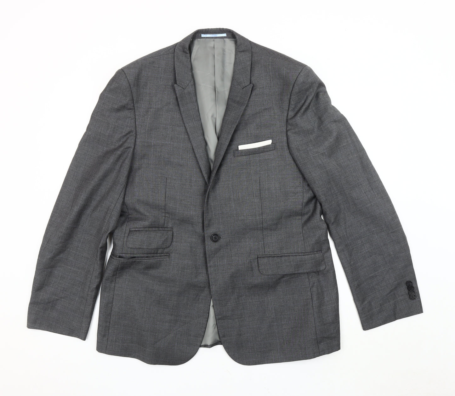 Burton Menswear Grey Slim Fit Blazer 42R