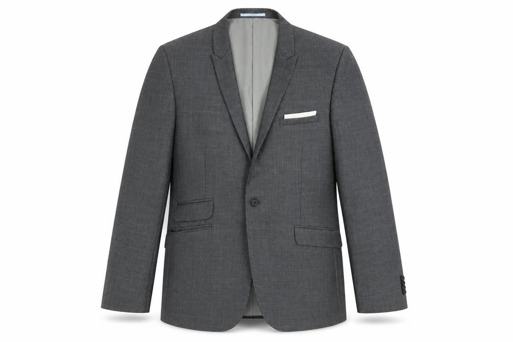 Front view of Burton Menswear Grey Slim Fit Blazer 42R